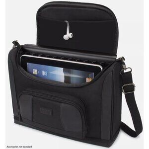 USA GEAR Tablet Bag for 11" iPad Pro, 10.9" iPad Air, 10.2" iPad - Black
